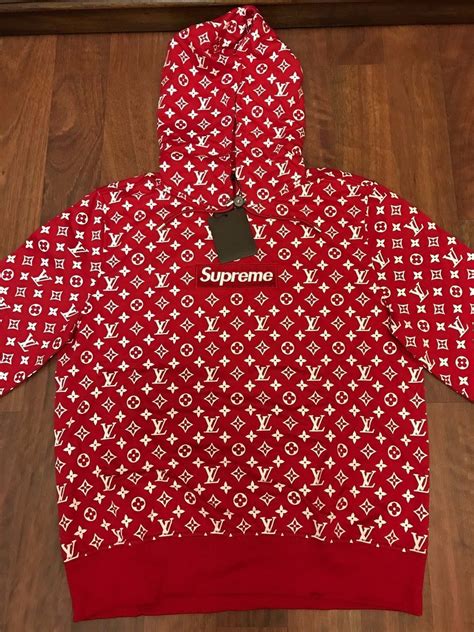 supreme hoodie x louis vuitton|authentic louis vuitton supreme hoodie.